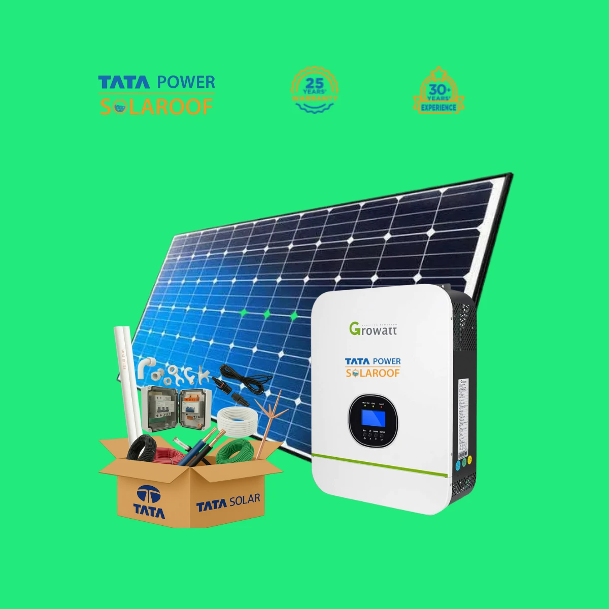 3 KW Tata Solar Ongrid System